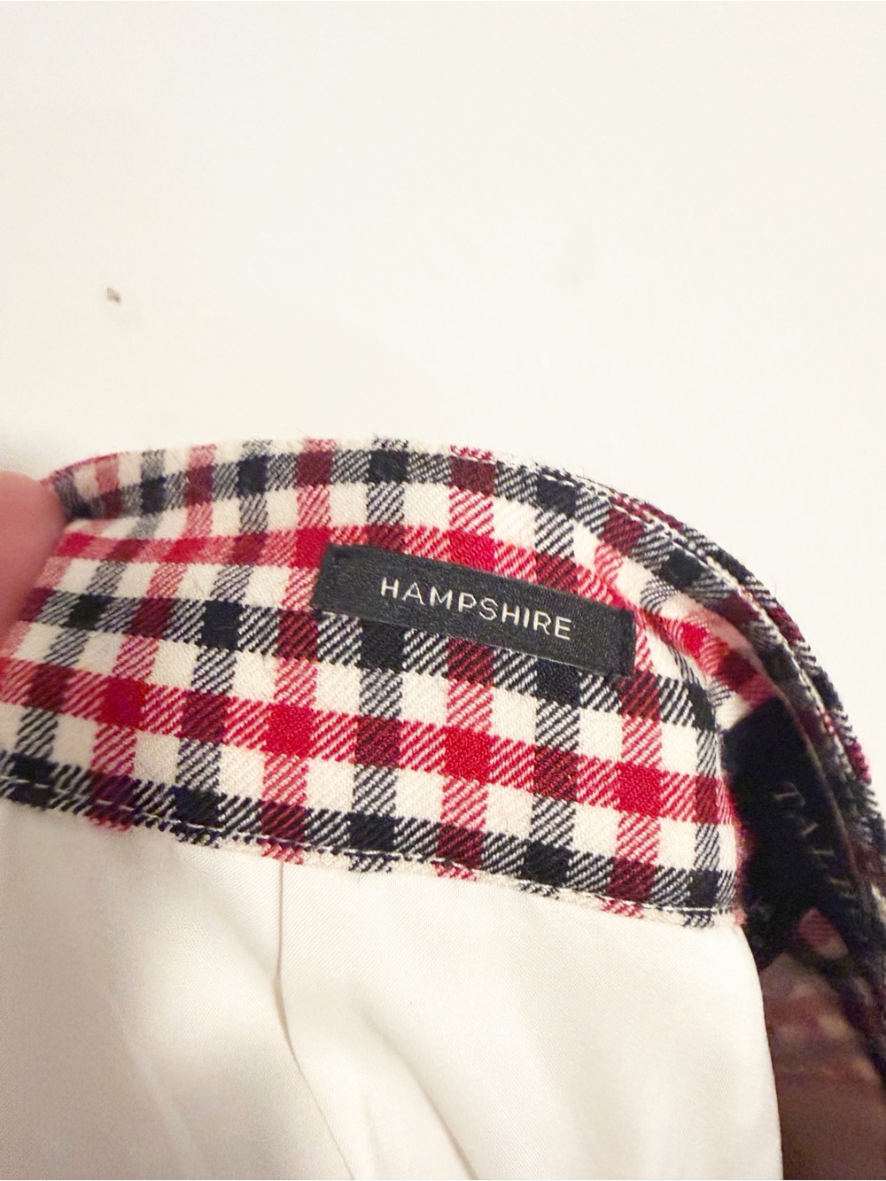 Talbots Hampshire Ankle Pants Red Black Plaid Wool Blend Dress Pants 14 - Picture 4 of 6